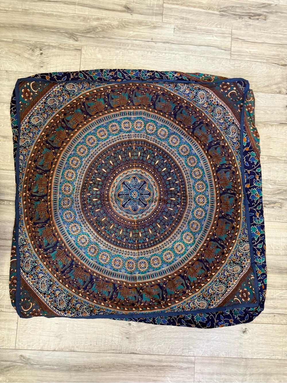 meditation Pouf floor cushion cover pillow Large size boho Bohemian Mandala puf